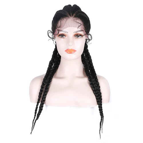 Women‘s Faux Hand and Braided Synthetic Lace Braided Wig