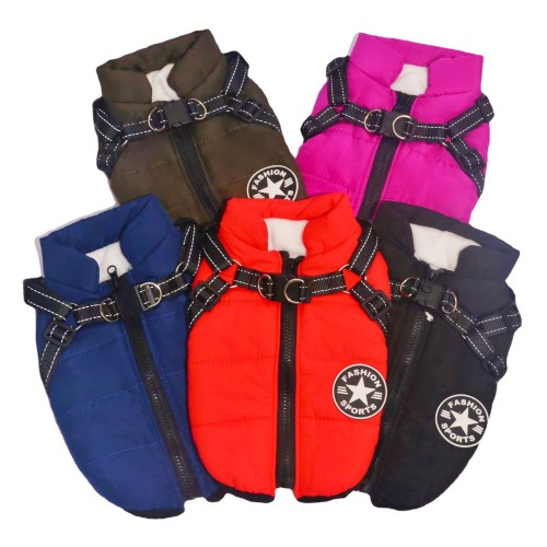 Pet Clothes Autumn and Winter New Cross-Border Waterproof Warm Winter Pet Ski Suit Chest and Back Integrated Dog Cotton-Padded Clothes