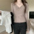 2022 Autumn and Winter New Cross V-neck Long-Sleeved T-shirt Slim Fit Inner Wear Women's Top Solid Color Dralon Bottoming Shirt Fashion