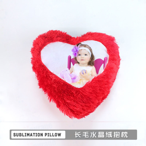thermal transfer pillow wholesale diy blank pillowcase cushion long wool crystal velvet pillowcase factory direct sales