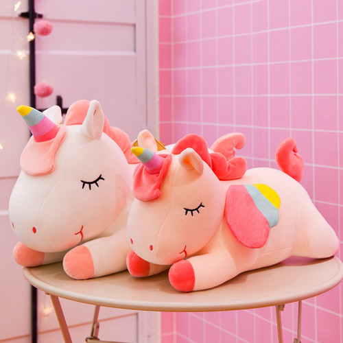 New Creative Plush Toy Large Lying Unicorn Doll Same Style Internet Celebrity Pillow Children Gift Ragdoll