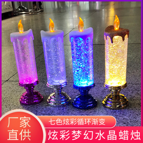 new european decorative crafts night light colorful dream crystal candle travel souvenir led night light