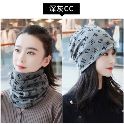multi-color optional neck cover spring and autumn thin and all-matching cervical support bandana autumn and winter warm face mask hat confinement cap