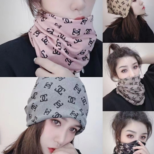 Scarf Women‘s Neck Cover Spring and Autumn Thin and All-Matching Cervical Neck Protection Collar Autumn and Winter Warm Mask Hat Confinement Cap 