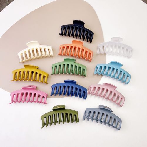 [11cm keel gripper] amazon cross-border hot sale frosted ps plastic material hair claw clip factory direct sales