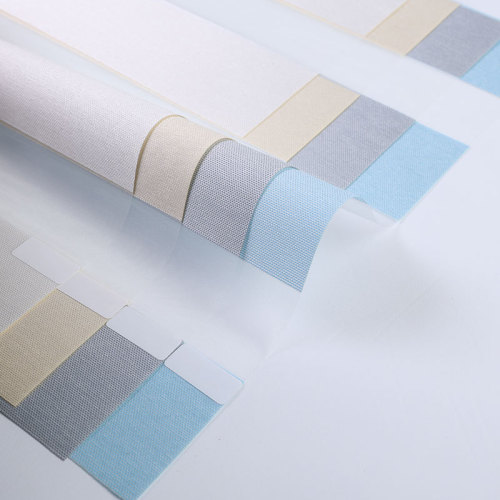 monochrome zebra curtain double-layer roller shutter fabric waterproof soft gauze curtain series semi-shading fabric