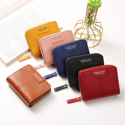 new foreign trade simple women‘s wallet fashion short zipper two fold women‘s korean-style multi-functional coin purse