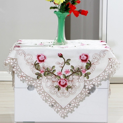 Tablecloth Embroidered Cover Cloth Refrigerator Air Conditioner Microwave Oven Computer Washing Machine Dustproof Cover Towel Tablecloth Tablecloth