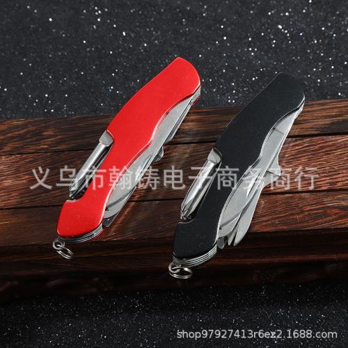 factory direct supply swiss function mini aluminum handle knife folding stainless steel portable outdoor fruit knife