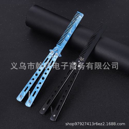 factory direct supply outdoor practice comb practice knife butterfly knife folding butterfly comb stainless steel cogo comb