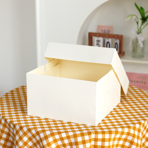 Exclusive for Cross-Border to-Go Box Foreign Trade Cake Box Amazon Baking White Card Pizza to-Go Box in Stock Wholesale