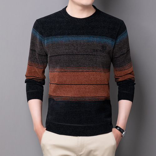 winter chenille sweater men‘s young and middle-aged sweater stock stall men‘s sweater warm bottoming