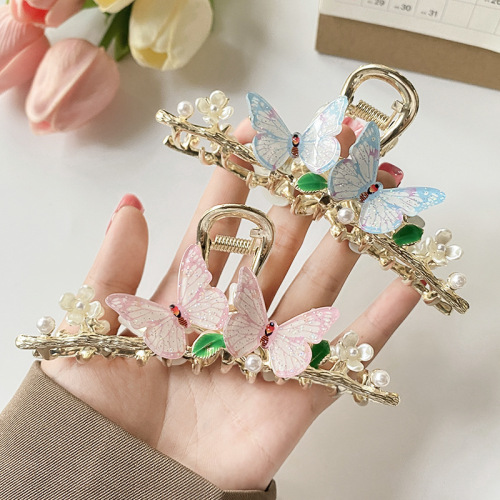new alloy butterfly hairpin gripper large shark clip alloy claw clip alloy gripper hair claw