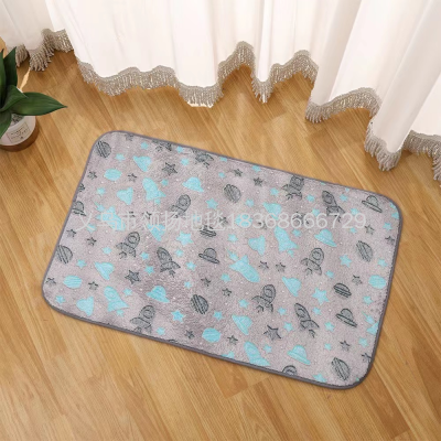 Cross-Border Nordic Instagram Style Bedroom Simple Rug Bathroom Flannel Luminous Carpet Floor Mat