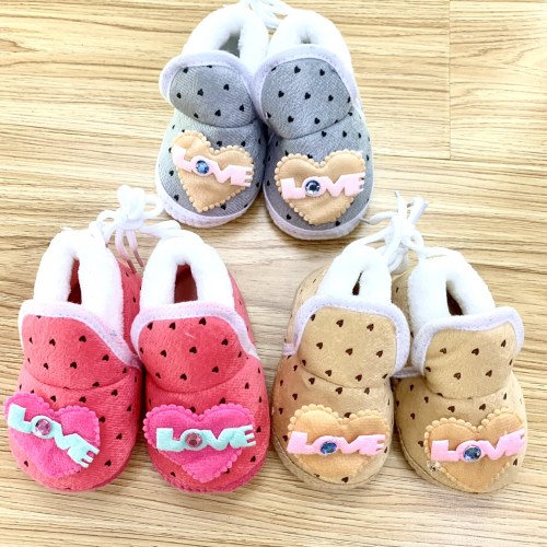 2023 new children‘s cotton shoes cartoon quilted newborn warm shoes baby high-top anti-slip toddler shoes manufacturer
