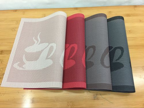 factory direct green coffee cup coffee cup coffee cup coffee mat pvc teslin placemat high-end restaurant placemat