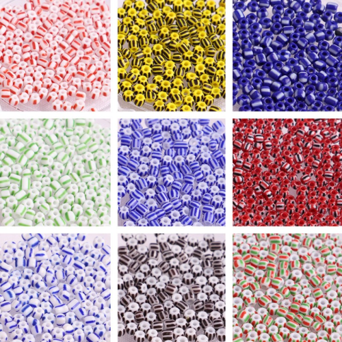 450g glass beads silver filling loose beads diy handmade cross stitch beads hand-stitched loose beads ornament loose beads