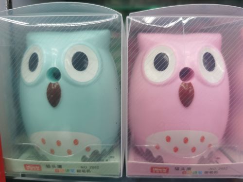 Owl Pencil Sharpener Hand-Cranked Pencil Sharpener Cartoon Pencil Sharpener Pencil Sharpener Pencil Automatic Lead Input Manual for Elementary School Students