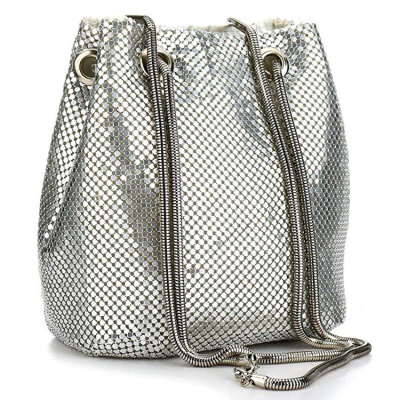 Sequined Evening Handbag Handbag a Wire Fence Bucket Bag Shoulder Bag Fashion Handbag Crossbody Bag
