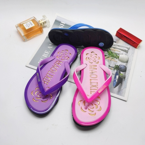 export order flip-flops women‘s outer wear double-layer color matching printing non-slip blowing slippers foreign trade popular