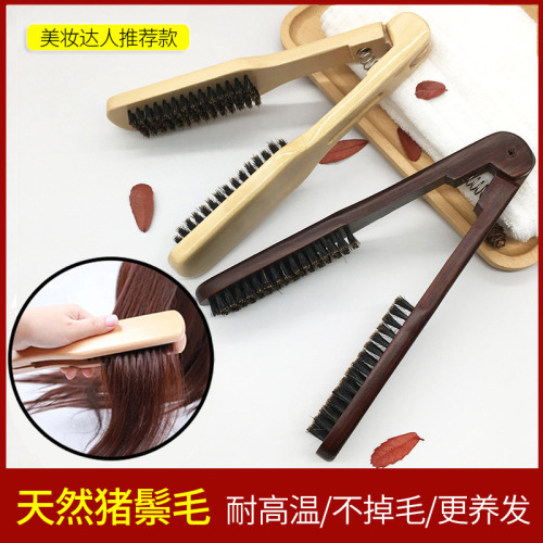 Factory Customized Wooden Comb Bristle Styling Comb Plywood Comb Hair Straightening Comb Hair Straightener Hair Curling Comb V Comb