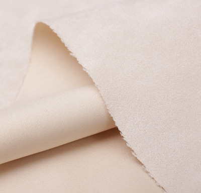 Poly Satin Suede Fabric Woven Flocking Cloth a Large Number of Spot Colors Clothing Shoes Fabric Manufacturers