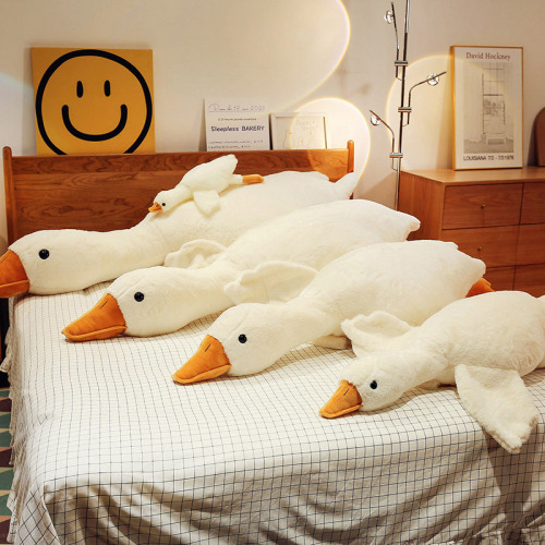 internet celebrity big white geese pillow plush toy goose doll doll removable and washable big goose pillow bed sleeping doll