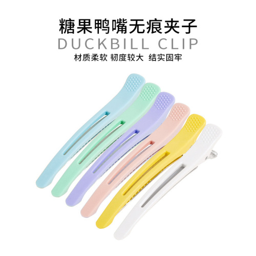 Direct Selling Barber Shop Candy Duckbill Traceless Clip Hair Salon Scissors Barrettes Word Clip Clip Bang Clip Hairstyle Locating Clip