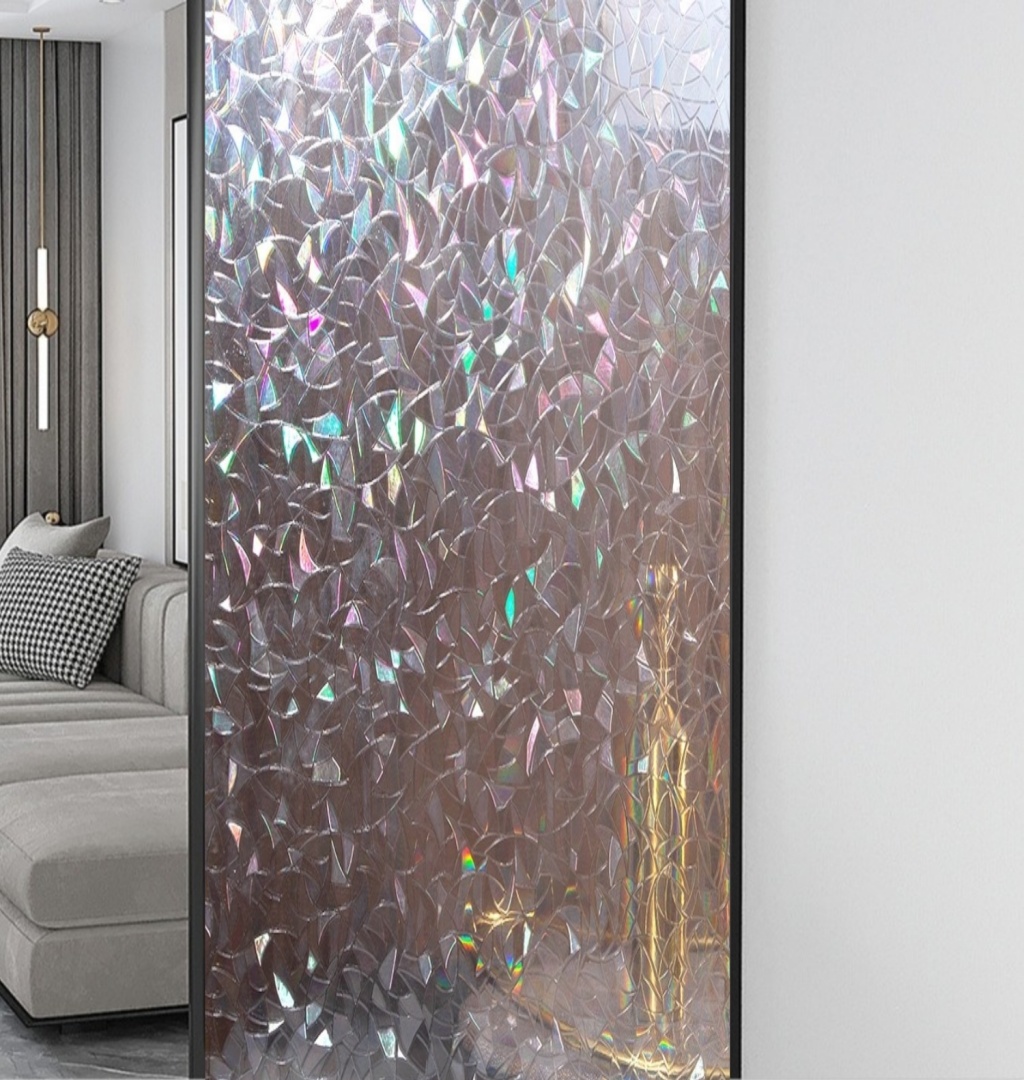 窗户遮光膜炫彩月牙静电玻璃贴无胶自粘PVC贴膜窗贴玻璃贴膜详情3