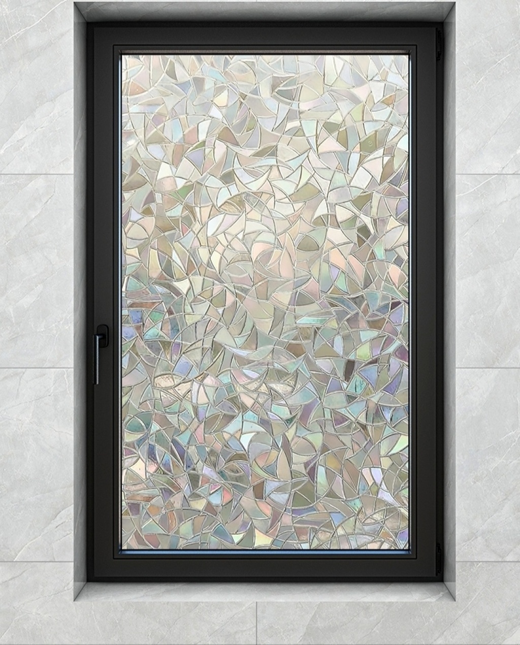 窗户遮光膜炫彩月牙静电玻璃贴无胶自粘PVC贴膜窗贴玻璃贴膜详情4