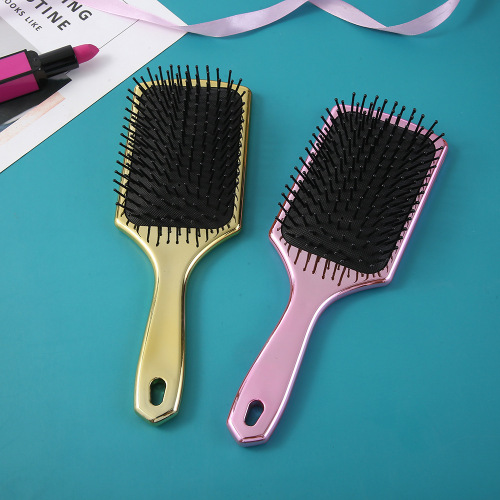 Square Thick Large Plate Comb Airbag Massage Comb Cross-Border Anti-Static Electroplating Shunfa Household Style Air Cushion Comb