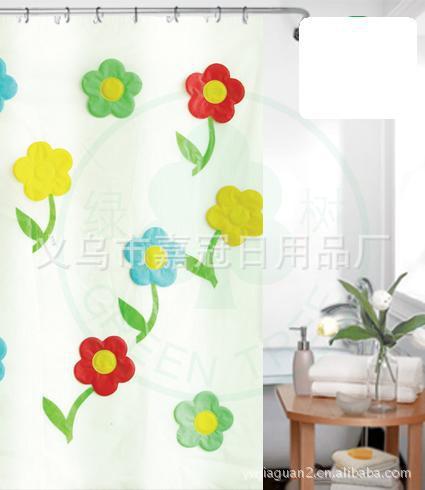 Hot Selling PE Hardcover Shower Curtain Factory Environmental Protection Material 180 * 180cm