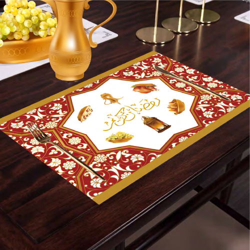 japanese muslim american placemat leather insulation western-style placemat water and oil insulation nordic dining table environmental protection