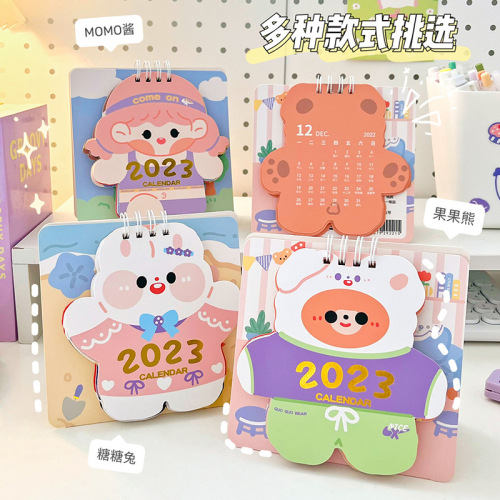 original shaped 2023 cartoon desk calendar cute student desk calendar monthly calendar office memo ornaments