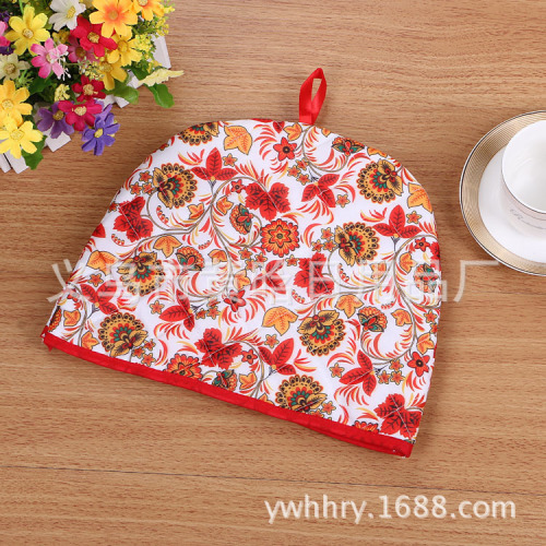 polyester printing thickened teapot cover russian nordic teapot cover teapot insulation cover thermal dust cover