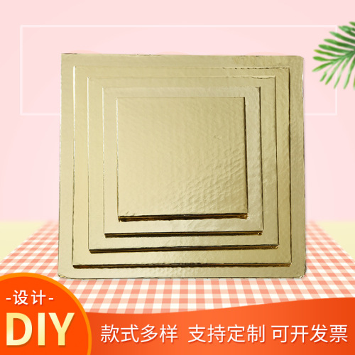 Factory Wholesale Spot Disposable Square Honeycomb Paper Cake Mat Paper Pallet Cake Plate Cake Tableware