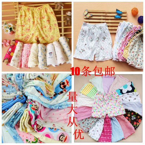 Children‘s Cotton shorts Flower Wood Ear Male and Female Baby Open Crotch Shorts Summer Pajama Pants Home Pants Wholesale