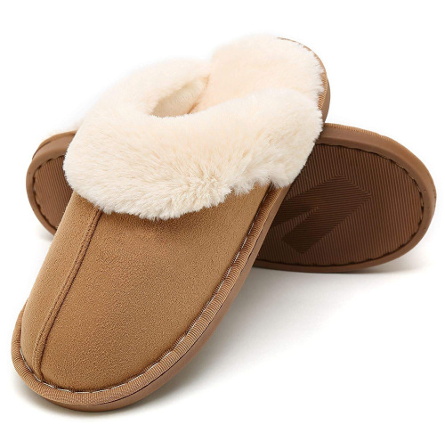 autumn and winter style fur mouth home tpr rubber sole slippers men‘s and women‘s indoor and outdoor warm slippers cotton slippers wholesale
