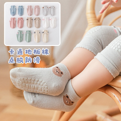 22 Autumn and Winter New Children's Floor Socks Newborn Cartoon Dispensing Non-Slip Socks Baby Toddler Shoes Socks Short Socks