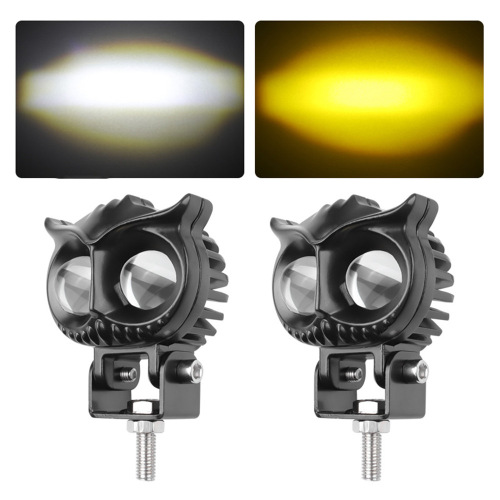 owl motorcycle led spotlight far and near light integrated two-color external work light harley locomotive modification light