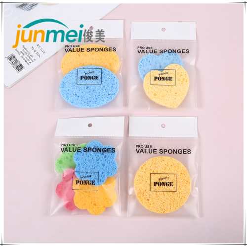 [Junmei] Wet and Dry Multi-Shape Cleansing Buffer Cleansing Sponge Bath Sponge Wood Pulp Sponge Puff Cotton Puff