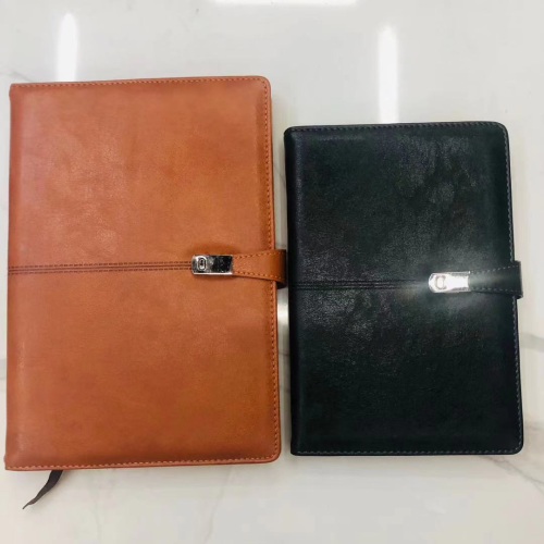 High-Grade Pu Notebook Business Office Notepad a5 Leather Book with Magnetic Buckle Spot Leather Book Customizable Logo