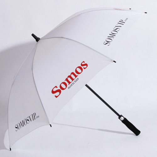 white golf straight umbrella automatic opening large fiber bone advertising umbrella business gift umbrella umbrella custom logo
