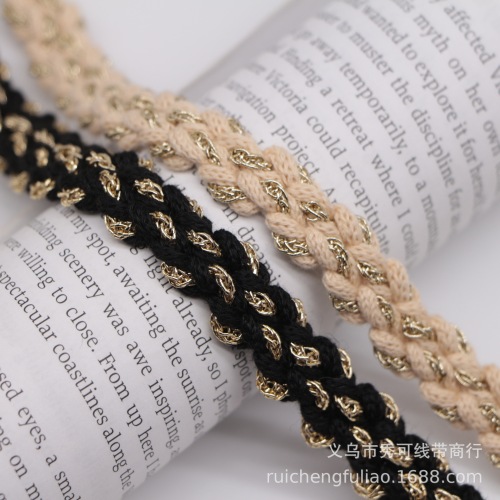 Spot Hook Net Twist Gold Silk Classic Style Woven Ribbon Lace Handmade DIY Clothing Coat Barrettes Accessories