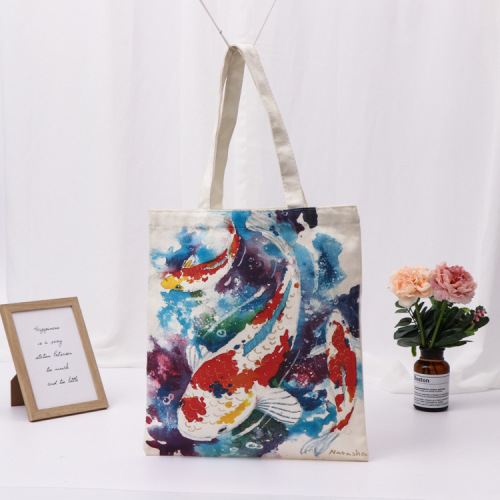 manufacturer supply cotton canvas bag advertising gift portable shopping bag fashion printing cotton bag printing logo
