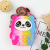 Panda Silicone Bag Coin Bag Female Creative Mini Silicone Zipper Earphone Bag Candy Color Wrist Strap Key Case