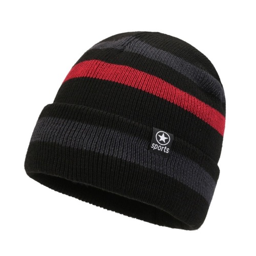 Middle-Aged and Elderly Hat Male Winter Woolen Hat Dad Grandpa‘s Hat Warm Hat for the Elderly Fleece-Lined Thickened Knitted Hat Ear Protection