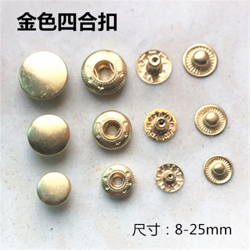 Golden Snap Button 10mm12.5mm15mm Golden Snap Button Cotton Jacket Button down Jacket Snap Button