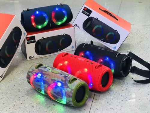 cross-border amazon new bluetooth speaker with rgb colorful lights outdoor portable audio war drum three generations