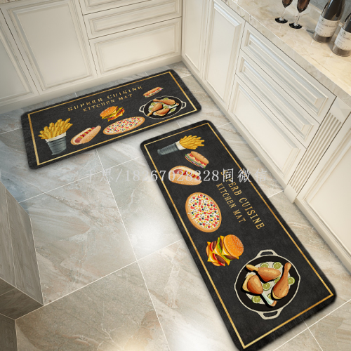 Qiansi Kitchen Bathroom Door Mat Absorbent Oil-Proof Floor Mat Carpet Diatom Ooze Bathroom Entry Absorbent